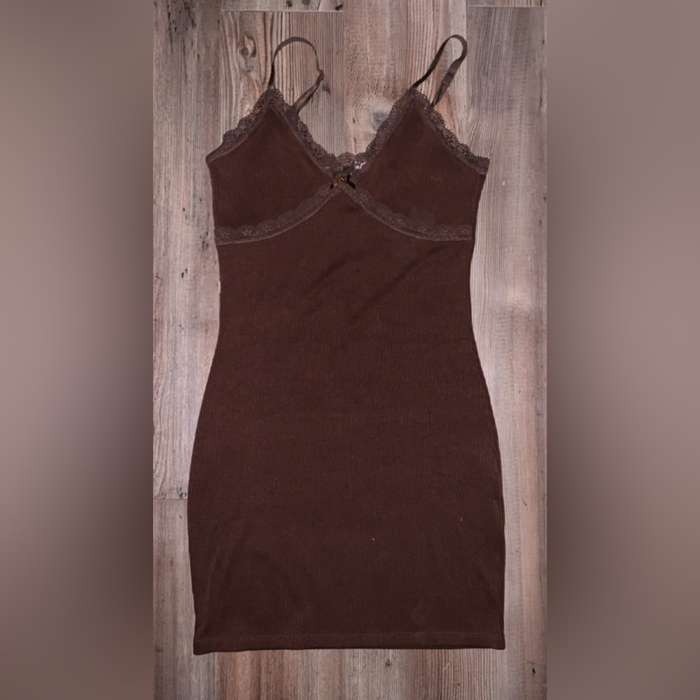 H&M brown mini dress size small